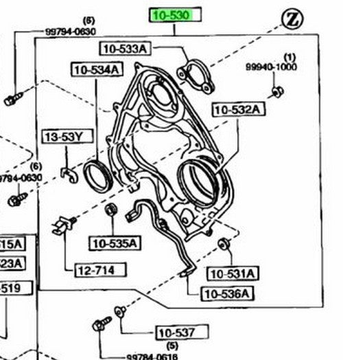 Genuine Mazda Seal Plate R201-10-530C1