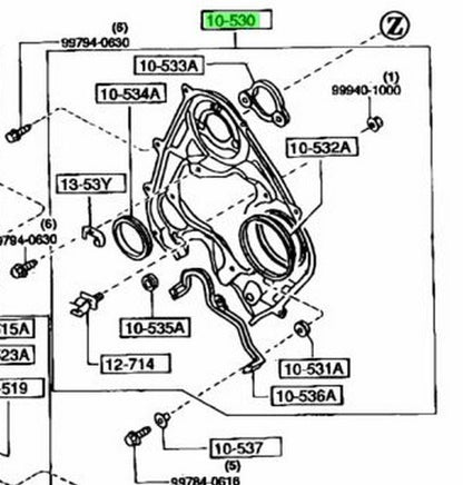 Genuine Mazda Seal Plate R201-10-530C1