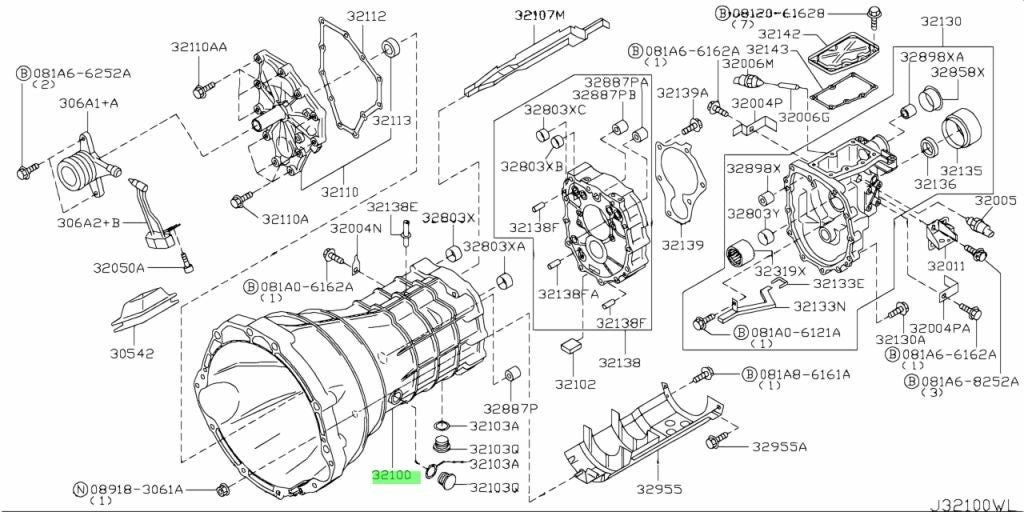 Genuine Nissan Infiniti 350Z G35 6MT Transmission Case 32100-CD50A OEM0