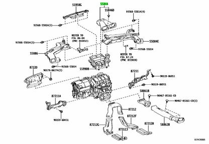 OEM Genuine TOYOTA Lexus Heater To Register Duct No.2 55844-76040 55844760400