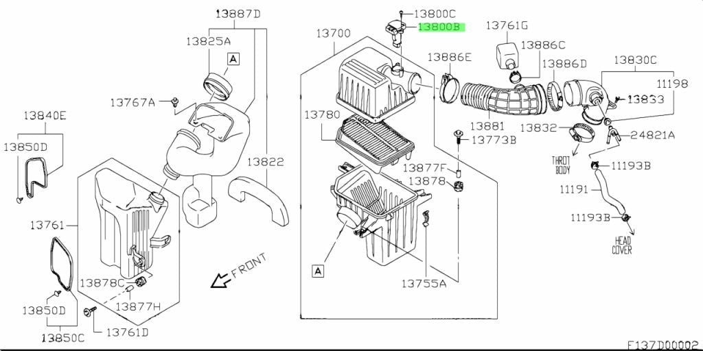 13800-63J00-000 Suzuki Sensor assy,main air flow 1380063J00000, New Genuine OEM 1