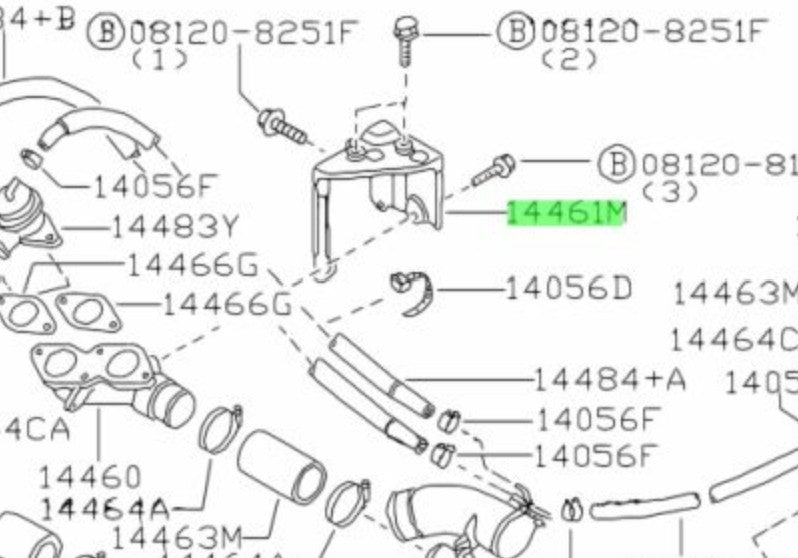 OEM BRACKET, AIR INLET PIPE Genuine Nissan GT-R R33 BCNR33 14467-24U002