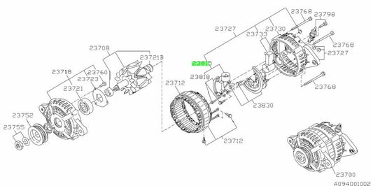 OEM Genuine SUBARU Legacy BC BF Series Alternator Regulator Assembly 23815AA0101