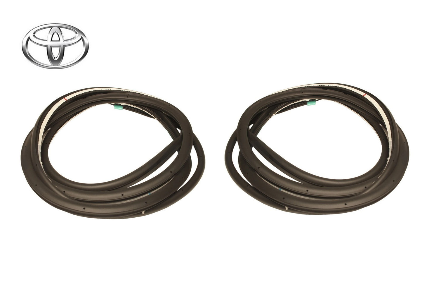 New Genuine Toyota Front Door Weatherstrip LH RH Pair 67862-60180 67861-601900