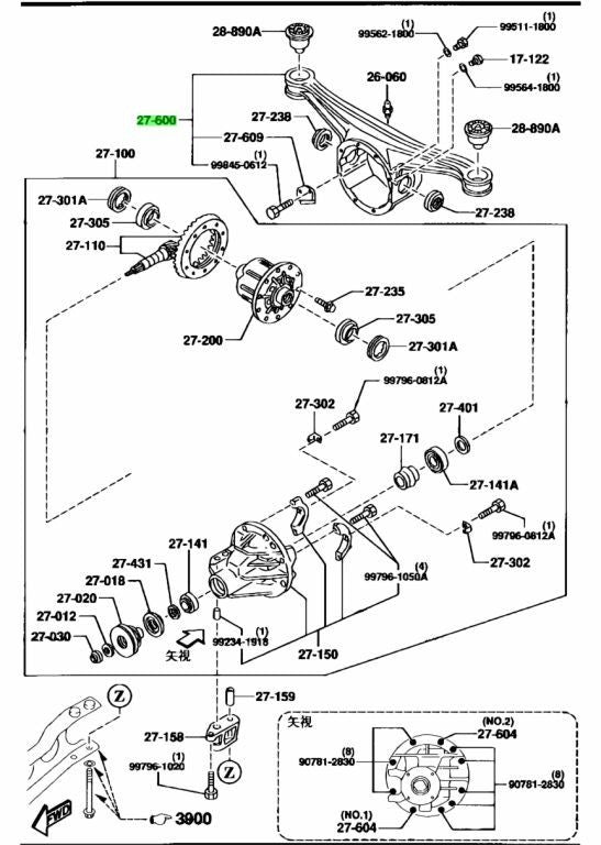 New Genuine Mazda Differential Case Housing MA02-27-600A OEM1