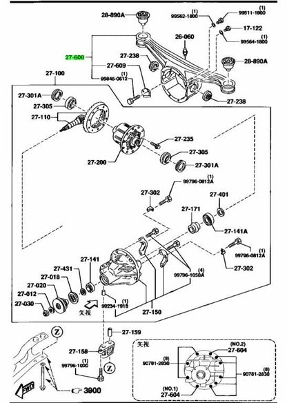 New Genuine Mazda Differential Case Housing MA02-27-600A OEM1