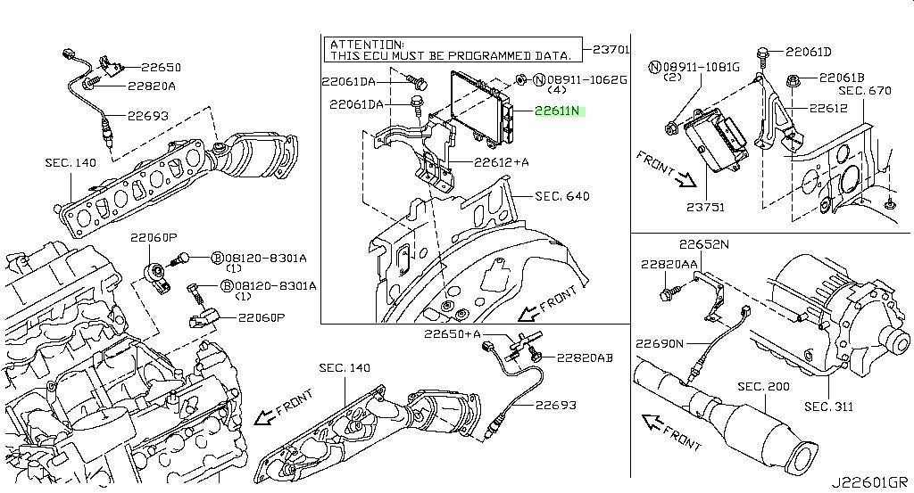 237031ZT0A Genuine Nissan UNIT CONTROL 23703-1ZT0A1