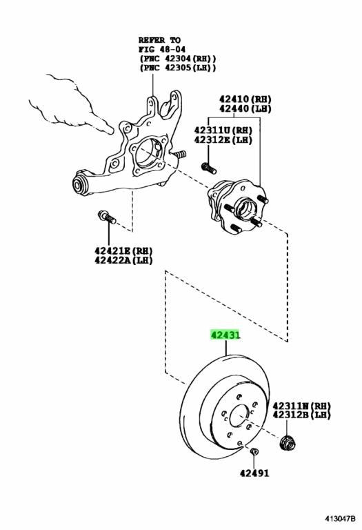 OEM TOYOTA LEXUS REAR BRAKE ROTOR 2pcs 2010-2015 RX350 RX450H (JPP) 42431-480701