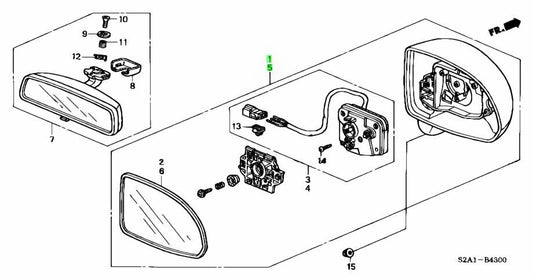 OEM Honda MIRROR ASSY. DOOR R&L SET S2000 ABA-AP1