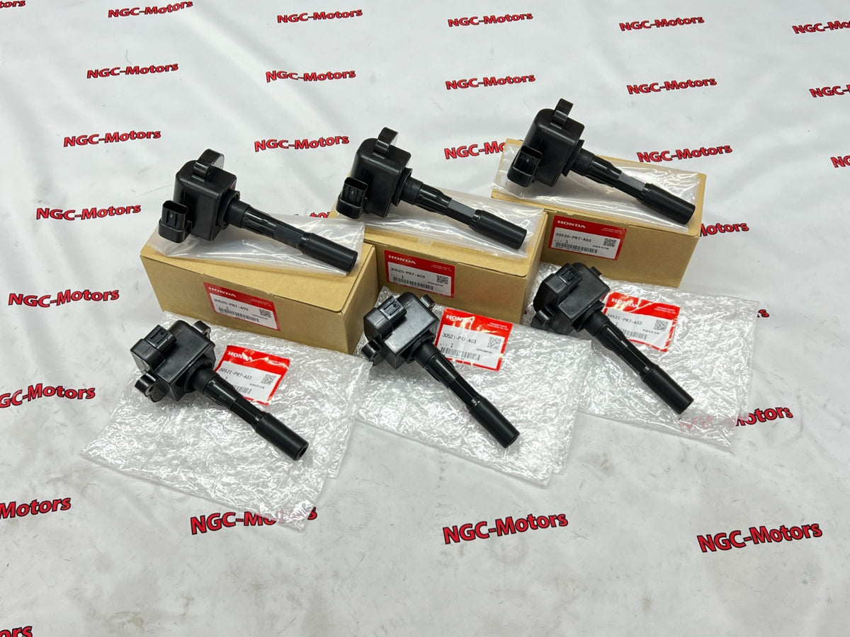 OEM Honda 90-05 NSX Type-S Type-R NA1 NA2 Ignition Coil FR RR Set of 6 Genuine
