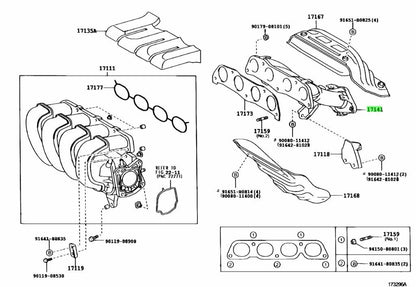 17104-0D040 Toyota Manifold, exhaust 171040D040, New Genuine OEM Part1