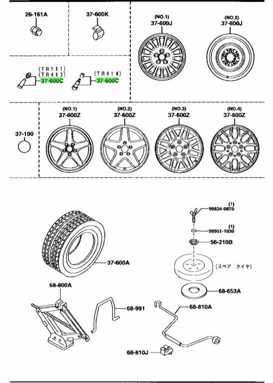 OEM Mazda 9963-60-1110 Air Valve Tire Stem RX-7 FD3S Genuine1