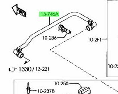 Genuine Mazda Ventilation Pipe MX-5 Miata NC 2006-2015 LFG1-13-74X1