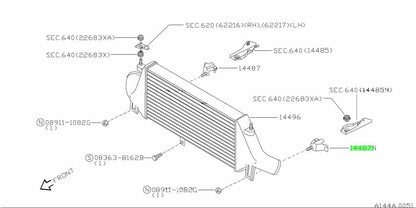 OEM Genuine Nissan Skyline GT-R R32 BNR32 Intercooler Bracket LH 14481-05U05 NEW1