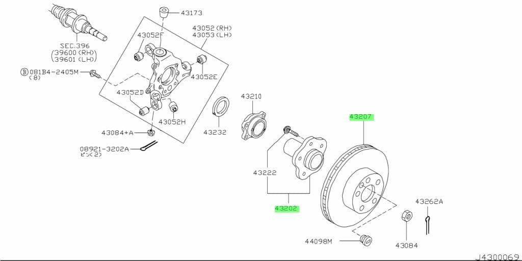 Genuine Nissan 350Z Z33 Brembo Rear Brake Disc Rotors Pair 43206-CD005 OEM1