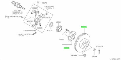 Genuine Nissan 350Z Z33 Brembo Rear Brake Disc Rotors Pair 43206-CD005 OEM1