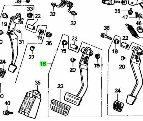 Genuine Honda Brake Pedal 46500-SR3-950 Civic Integra EG EK DC2 DB81