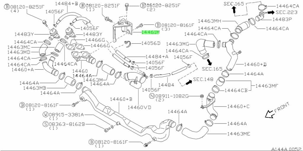 OEM BRACKET, AIR INLET PIPE Genuine Nissan GT-R R33 BCNR33 14467-24U001