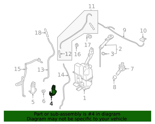 Genuine Mitsubishi Washer Pump 8260A5911