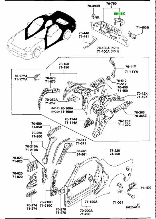 OEM MAZDA LICENSE PLATE BRACKET RX-7 FD3S F100-70-75Y0