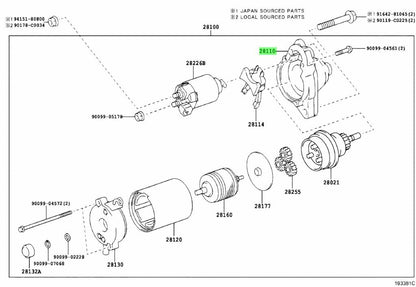 Genuine Toyota Starter Drive Housing 28110-31040 4Runner Tundra Land Cruiser1