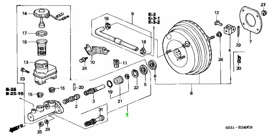 OEM Honda Cylinder ASSY. Master CIVIC 6th Gen EK 1995-2000 46100-S04-J04