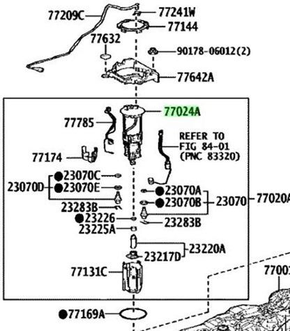 New Genuine Toyota Fuel Suction Plate Sub-Assy 77024-60370 OEM1