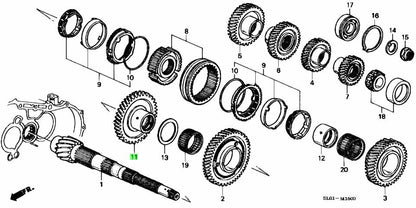 NEW Genuine Honda Reverse Gear Countershaft Transmission OEM 23741-PR8-F000