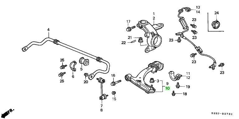 NEW Genuine Honda Front Lower Control Arm Assembly LH OEM 51360-S2H-G021