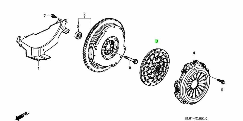 Acura Honda NSX 1997 - 2005 OEM 6 Speed Clutch Disk Friction 22200-PR7-005