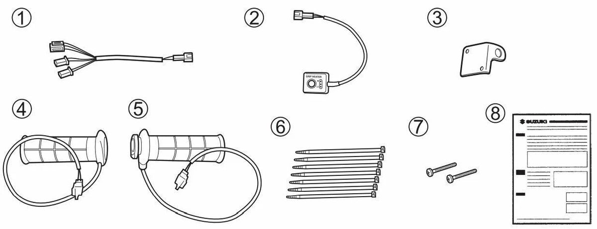 Genuine Suzuki Heated Grip Set 57100-488221