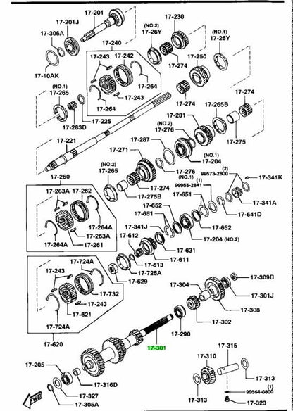 MAZDA RX-7 FD3S 93-95 Genuine Counter Shaft Gear for MT5 Speed R525-17-301 OEM0