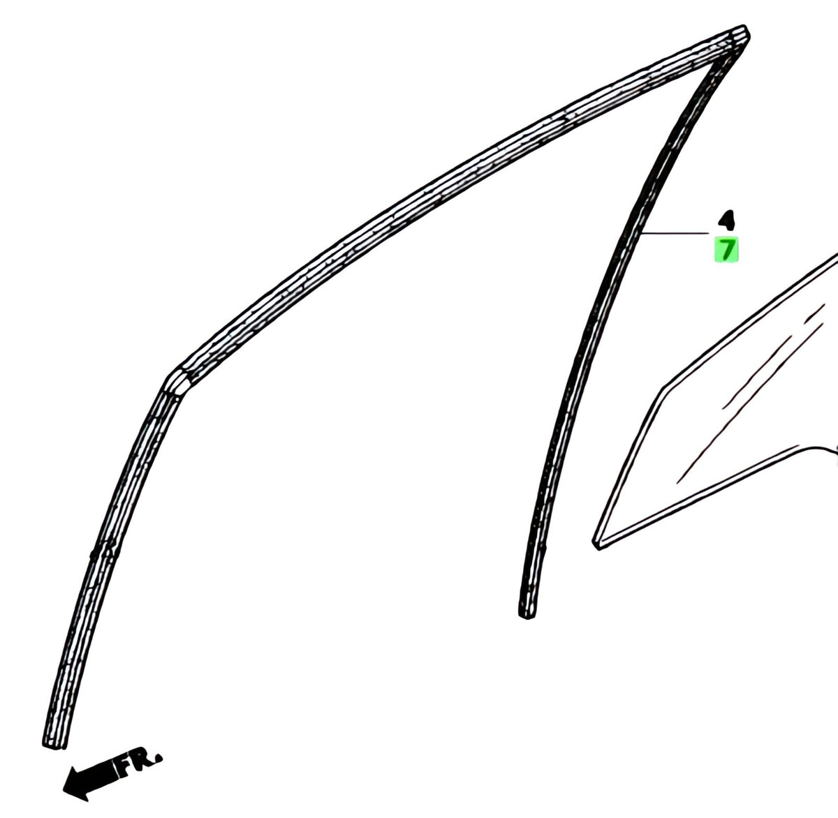 Genuine Honda Window Channel 72275-SNA-A21