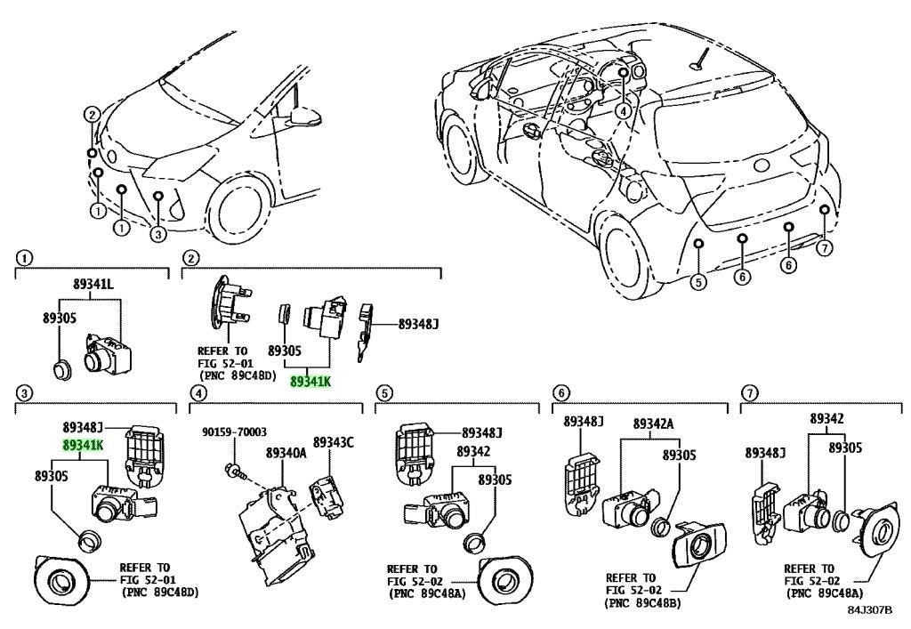 Genuine Toyota Hiace GDH201V Parking Sensor Bordeaux 3R9 OEM 89341-33220-D4