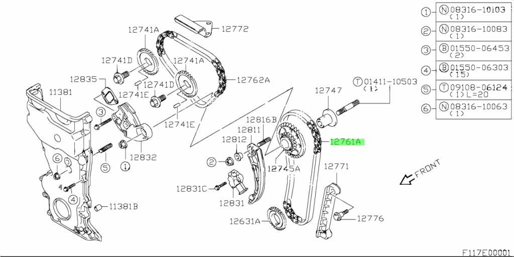 12761-77E11-000 Suzuki Chain,timing 1st 1276177E11000, New Genuine OEM Part1