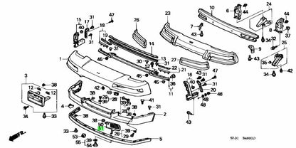HONDA GENUINE OEM NSX NA1 NA2 LEFT SIDE FRONT BUMPER GARNISH ☆71157-SL0-900☆
