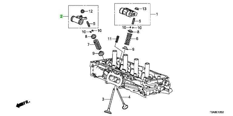 Genuine Honda 14620-5A2-A00 Exhaust Rocker Arm Assembly ARM ASSY EX ROCKER OEM