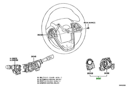 Genuine Toyota Hiace GDH201V Spiral Cable Clock Spring w/ Sensor OEM 84307-471900