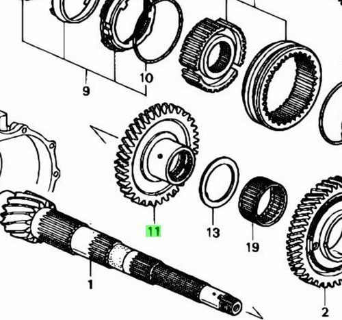NEW Genuine Honda Reverse Gear Countershaft Transmission OEM 23741-PR8-F001