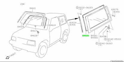84671-62A00-5PK Suzuki Weatherstrip,qtr wdo 8467162A005PK, New Genuine OEM Part2