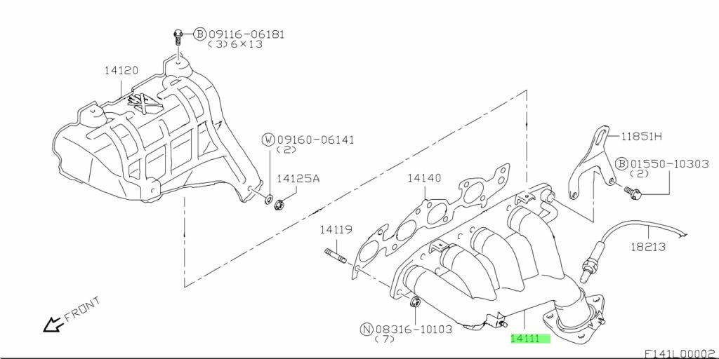 14111-65D00-000 Suzuki Manifold,exh 1411165D00000, New Genuine OEM Part0