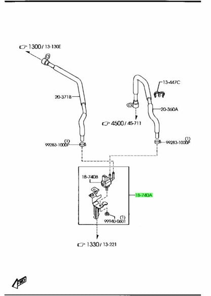 Genuine Mazda Solenoid Valve LFG7-18-74ZB1