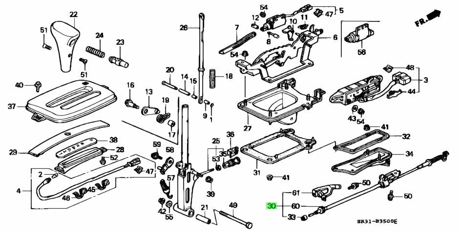 Genuine Honda Control Wire Civic Integra EG DC2 DB8 1994-2001 54315-SR3-N821
