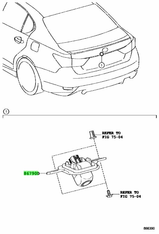 Genuine Toyota Lexus Rear View Camera Assy 86790-30230 OEM1