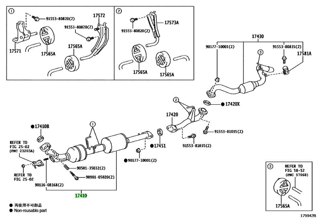 Genuine Toyota Hiace GDH201V 1GD Front Exhaust Pipe OEM 17410-V30100