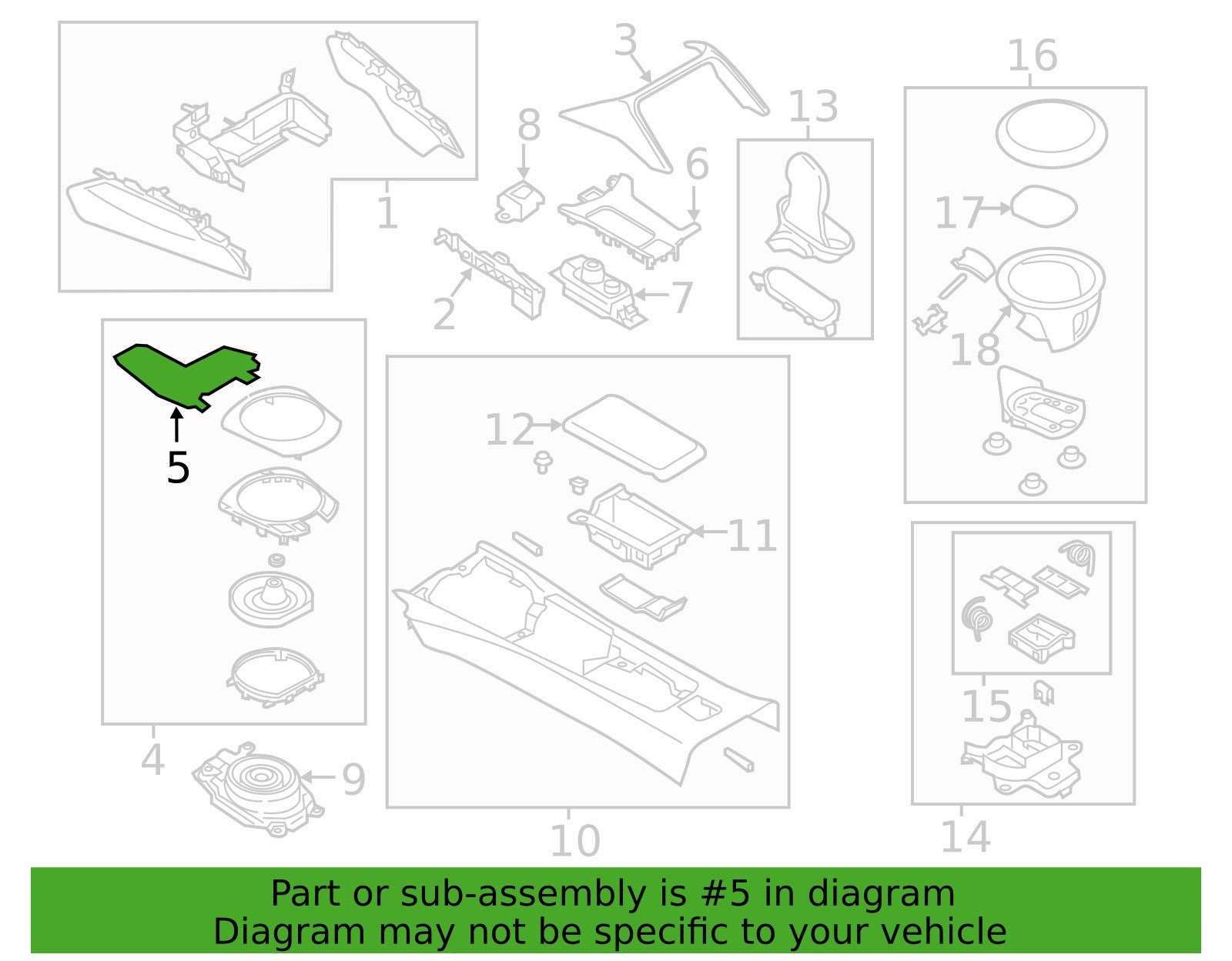 OEM BOX,CONSOLE Genuine Mazda MX-5 Miata N243643601