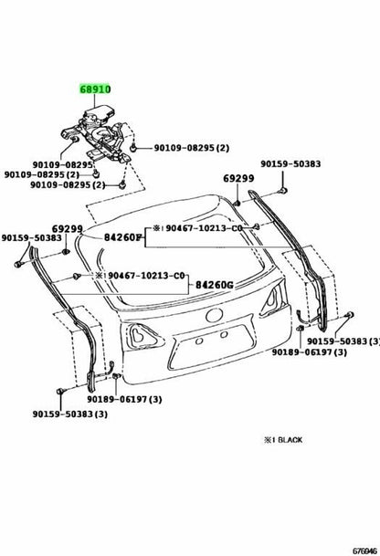 TOYOTA LEXUS RX270/350/450H PowerBackDoorUnitLiftgateTrunkMotor Assy 68910-480231