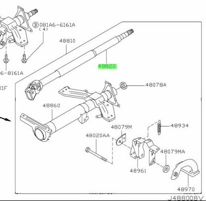 Genuine Nissan 350Z RHD / Fairlady Z Upper Steering Shaft 48820-CD410 OEM1