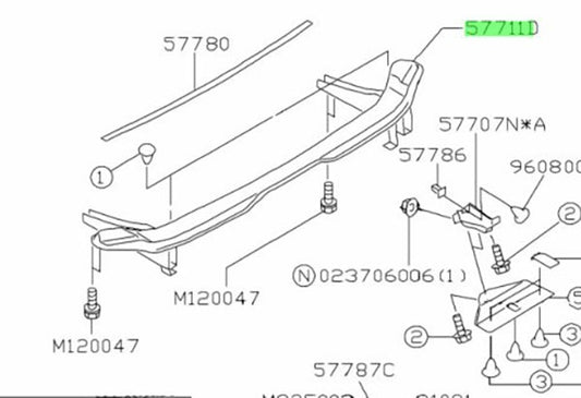OEM BACK BEAM COMPLETE-REAR Genuine Subaru Forester 2.0 Turbo 57760FC220