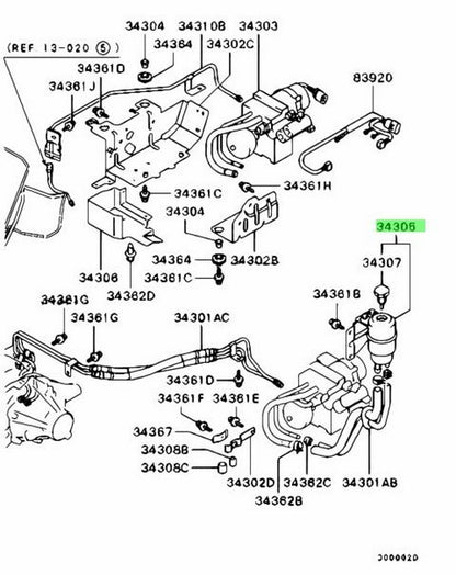 Genuine Mitsubishi Lancer Evo 7 8 9 CT9A AYC Hydraulic Unit Reservoir MR5800111